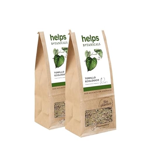 HELPS INFUSIONES - Infusión De Tomillo A Granel. Infusión Expectorante Para Respirar Mejor Y Combatir Catarros. Bolsa A Granel De 100 Gramos.