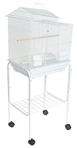 YML-5894-38-Bar-Spacing-Villa-Top-Bird-Cage-with-Stand-18-x-14Small-White YML-5894-38-Bar-Spacing-Villa-Top-Bird-Cage-with-Stand-18-x-14Small-White
