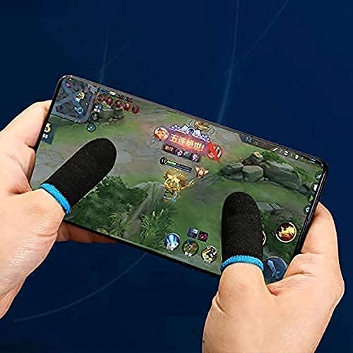Gilary Pubg Slip-Proof Sweat-Proof Professional Touch Screen Thumbs Finger Sleeve for Pubg Mobile Phone Game Gaming Gloves | Free Fire | Mobile Gaming Finger Sleeves (Set of 1 Multi Colour)
