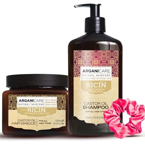 Arganicare - Gama Ricin - Champú Acelerador de Crecimiento + Máscara Reforzadora + Colete Aleatorio Cover