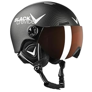 Black Crevice Kinder Visierhelm Leogang, schwarz Carbon matt/weiß, 52-54 cm…