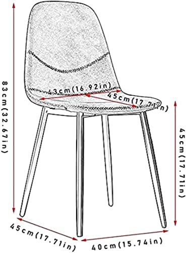 Chaise de salle à manger moderne en cuir pour salon et balcon