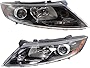 Evan-Fischer Headlight Set Compatible with KIA OPTIMA 2011-2011 Left Driver and Right Passenger Side Assembly Halogen