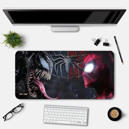Image of Extended Gaming Mouse Pad for Desk (23x11.5 Inch) - Large Mouse Pad for Office & Home | Non-Slip Rubber Base, Smooth Surface Desk Mat for Laptop, Keyboard & Mouse (Supper Heros Edition) (Print 7)