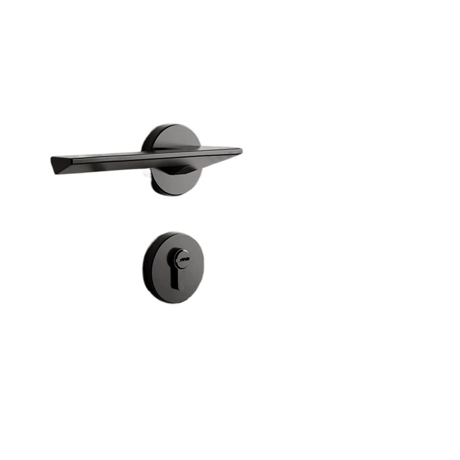 Serrure de porte double mécanisme fluide gris acier A01 pour suite