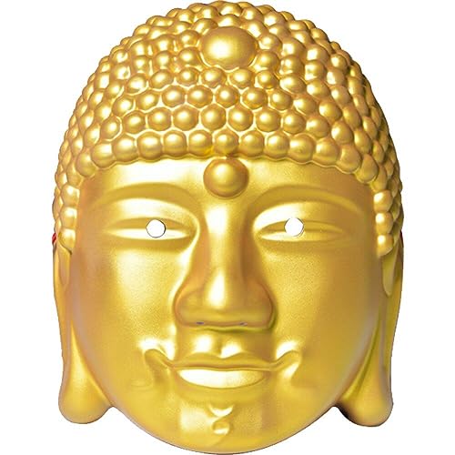 Luxylei Máscara De Buda Tathagata Dorada, Máscara De Buda, Máscara De Cabeza De Buda Para Mascarada, Disfraz De Halloween, Accesorio De Decoración Para Fiesta