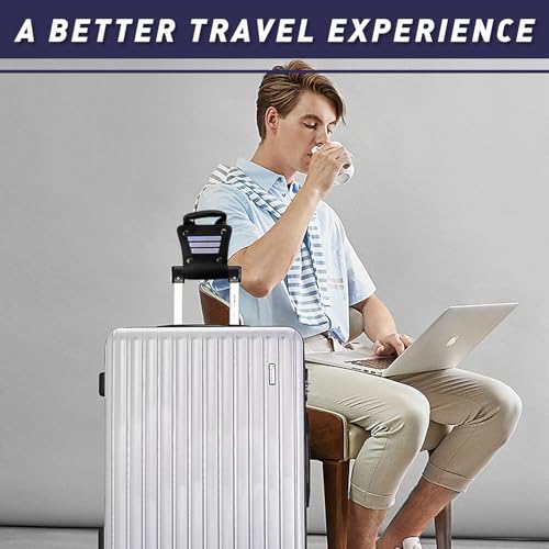 Image of Luggage Handle Extender with 8-Inch Adjustable Nylon Strap & Aluminum Connector - Heavy Duty, Reflective Safety, Ergonomic Grip - Tool-Free Install for Carry-Ons & Travel Bags