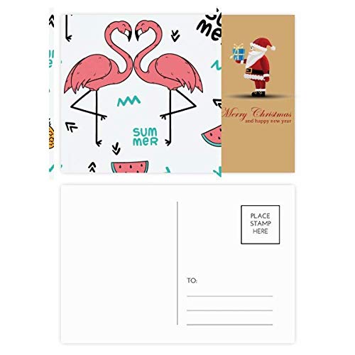 Cartes postales Flamingo Couple Noël pour envoyer un sourire à vos proches