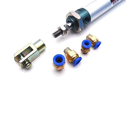 Vérin Pneumatique Double Effet CDJ2B10-45B - Acier Inoxydable Diamètre 10mm Course 45mm Pour Automatisation