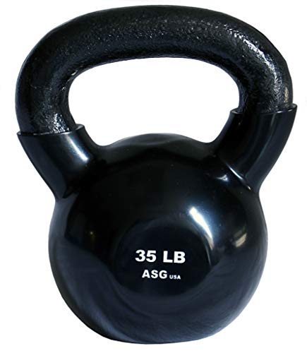 Ader Vinyl Kettlebell 5, 8, 10, 12, 15, 18, 20, 25, 30, 35, 40, 45,50 Lb (35 Lbs)