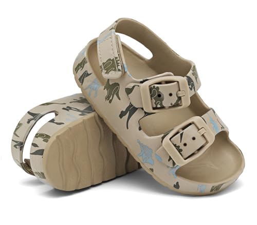 Image of ChayChax Toddler Boys Girls Double Buckle Sandals Children's Adjustable Back Strap Water Sandal