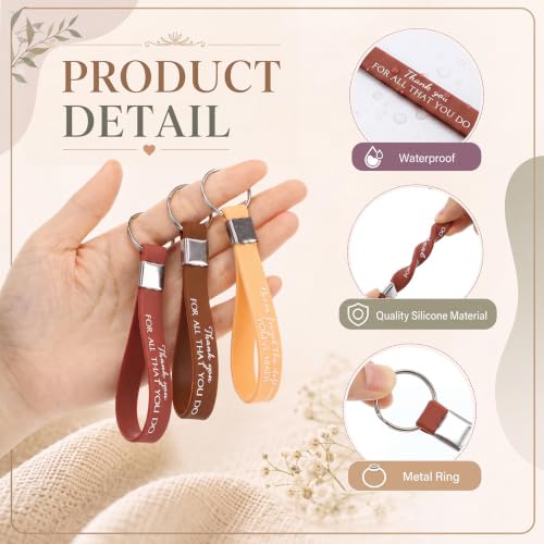 Image of Hoteam 80 Pcs Thank You Keychains Bulk Inspirational Key Chains