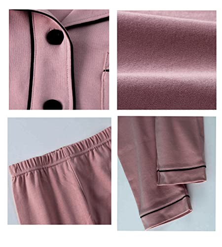 Pajamas Set Boys Girls Cotton Sleepwear Button Down Loungewear for Teen Leisure Wear Underwear Set Toddler Unisex Kids3