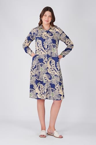 Image of Midi Dress for Women | Rayon A-Line Dress with Pockets | Casual Western Dress for Women | Comfortable Everyday Wear