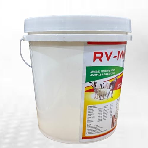 Image of RV-MIN Mmc 15 Kg,Bucket Mineral Mixture for Cow, Buffalo,Sheep,Goat and Other Diary and Farm Animals, Powder, Milk, All Life Stages