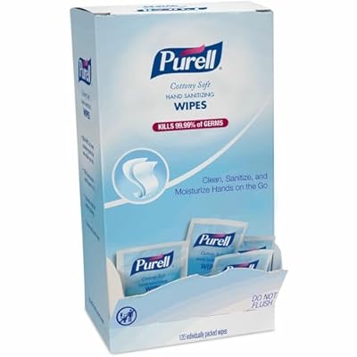 Purell Cottony Soft Hand Sanitizing Wipes, 120 Individually Wrapped Wipes in Self-Dispensing Display Box - 9027-12