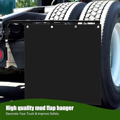 Image of Straight Mud Flap Hanger for Semi Trucks 30.9 inch Length, 1 Pair of Heavy Duty Semi Truck Mud Flap Hangers for Semi Truck Accessories.