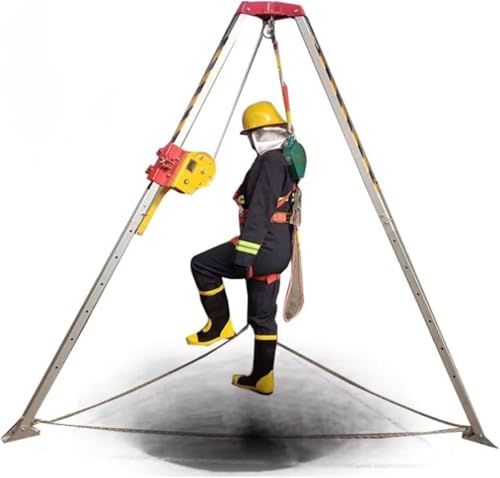 BYFSRUS HeavyDuty 1800 lbs Tripod for Confined Spaces Industrial Rescue Kit with Winch Safety Tripod for Emergency Situations