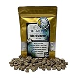 Freeze Dried California Blackworms - All Natural - (100+ Cubes) - Perfect for Marine & Tropical Aquariums - High Protein, No Preservatives - Ideal Live Blackworms Alternative Fish Food (25 Grams)