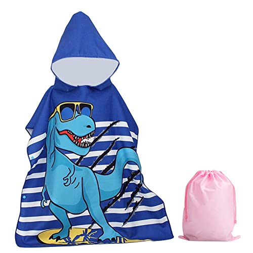 Gowik Kinder-Kapuzenhandtuch – Poncho, Strandtücher für Kinder, ultraweiches Kinder-Schwimmbadetuch, Surfhandtuch, mit Aufbewahrungstasche für Mädchen, Jungen, Kleinkinder, geeignet für Kinder