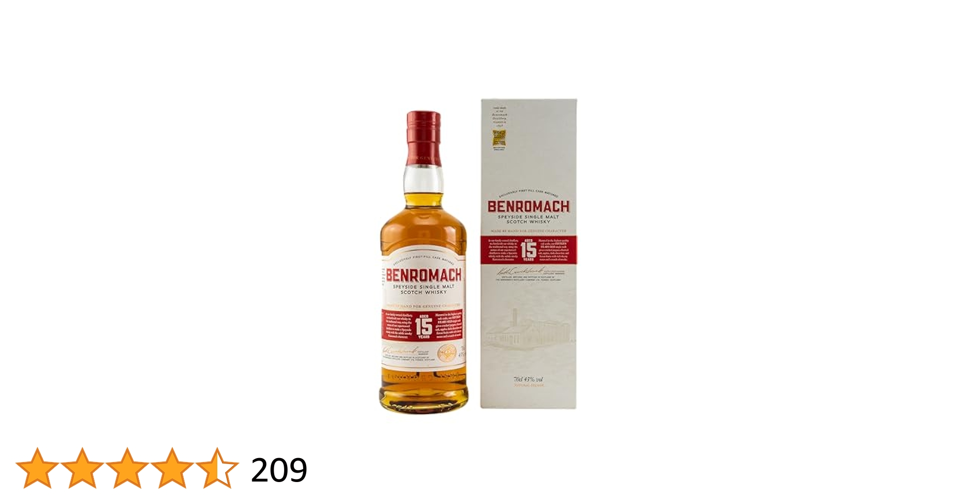 BENROMACH 15年 シングルモルトウイスキー 700ml Amazon.co.jp: ベンロマック 15年 [ ウイスキー イギリス 700ml