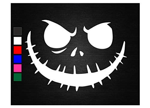 Jack pumpkin face vinyl decal sticker car van wall window bedroom (10cm)