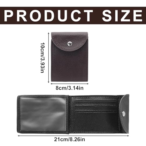 Card & ID Cases, Credit Card Holder for Men and Women Multifunctional Slim Wallet with 2 Photo/Driver Positions (3.5 * 2.5 inches) and 6 Card Positions 2-in-1 Card Protection Cover (Black)2