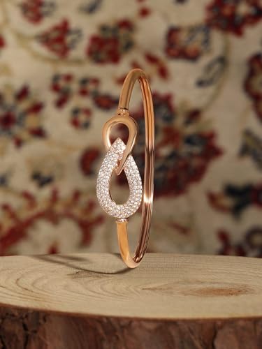 Cubic Zirconia Brass Kada Style Bracelet-ZPFK17185