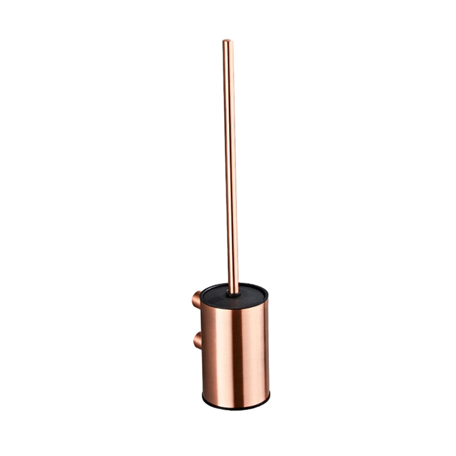 perfk Juego de cepillos y Soportes para Inodoro, Juego de Estropajo de Limpieza Profunda, Accesorios de baño compactos y prácticos de Secado rápido para, Oro Rosa