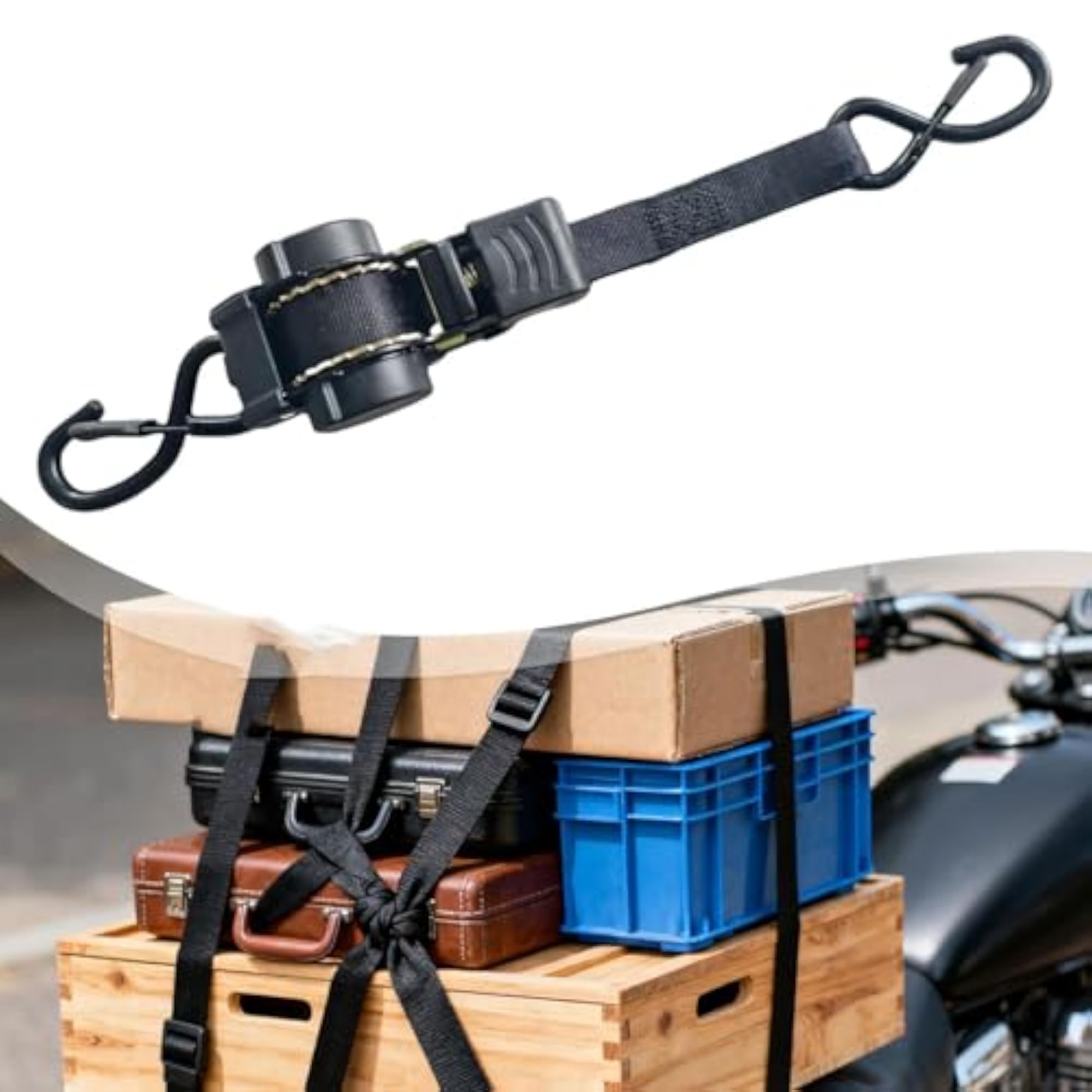 Auto Retract Ratchet Strap Convenience Luggage Strap
