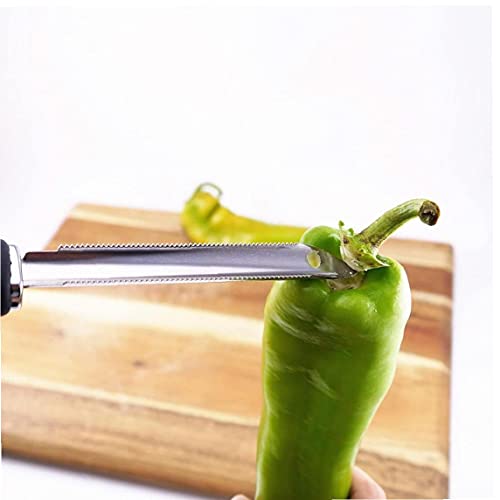 NIDONE Peper Corer Tool Pepper Core Remover Groente Coring Boor Spiraalizer voor Groente Coring en Hollowing - Image 7