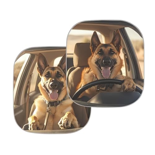Image of Sheepdog Car Sun Shade Windshield Foldable Automotive Interior Accessories for Sun Protection Easy to Install Funny Car Decor Fit Most Truck, SUV, or Van
