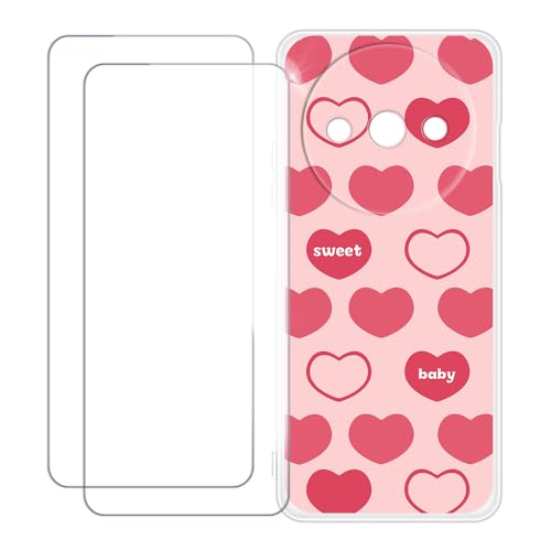 UOGNADGD Oukitel C59 Pro �Ƃ̌݊������� �J�X�^���J���t���P�[�X�{�����K���X�ی�t�B����2���t�� ? �Ռ��z�������h�~ (�s���N�̃n�[�g)