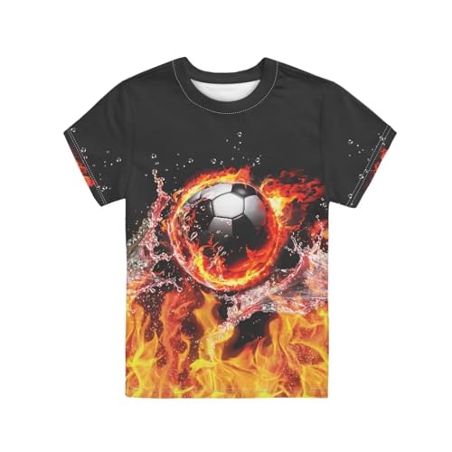 Image of JEOCODY Boys Girls Graphic Tees Funny 3D Printed Short Sleeve T-Shirts 3-16T