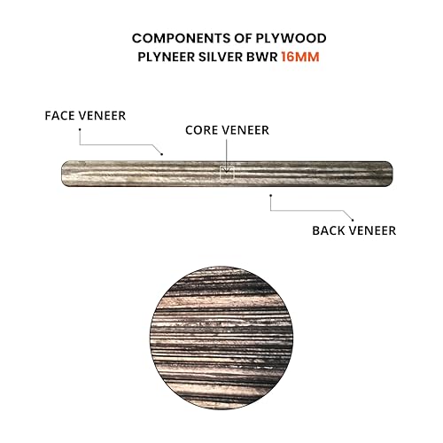Image of Plyneer Silver BWR Grade Plywood - Premium Gurjan Wood for Bathroom & Kitchen Makeovers (16mm)-7ft x 4ft