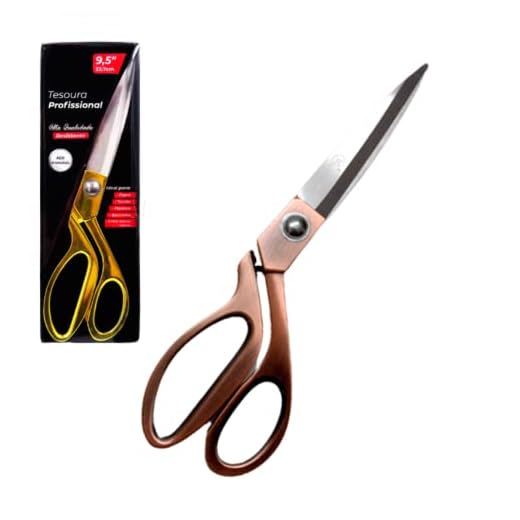 Tesoura Profissional Alfaiate Aço Inox Costura Roupa Tecido Arremate Artesanato 23cm