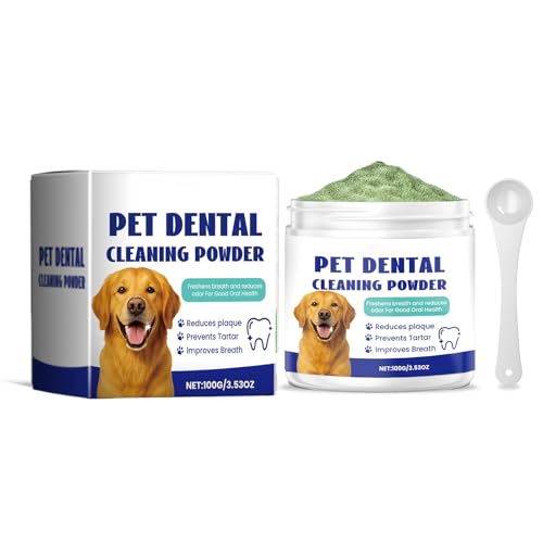 Polvo Para Limpieza De Mascotas | Pasta Para Perros Y Gatos | Suplemento Natural Suave Para Encías Que Neutraliza Olores y Reduce Manchas Post-Comida En Cachorros y Gatitos