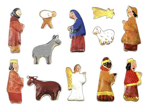 Krippenfiguren Stern 13 Ausstechformen Krippenfiguren Set 12 Stück Krippenzubehör für...