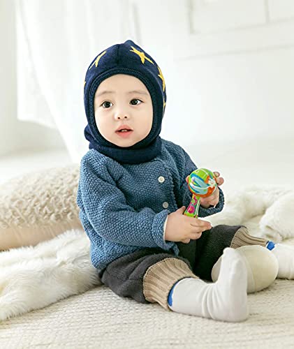 Image of Baby Girls Boys Winter Hat Scarf Kids Earflap Hood Scarves