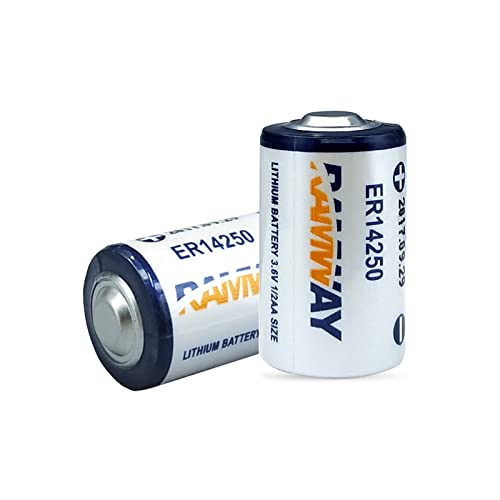 STEPMAX (2 Pack ER14250 1/2AA 3.6V Lithium Battery 1200mAh for Dog Collars, Baby Movement Monitor and More(Non-Rechargeable)
