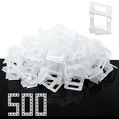 500 Stück Fliesen Nivelliersystem Standard laschen 1.5mm Fugenbreite,Verlegesystem Fliesenverlegung Fliesenverlegehilfe Fliesenverlegesystem Fliesennivelliersystem Höhe 3-12 mm (1.5mm, 500pcs)