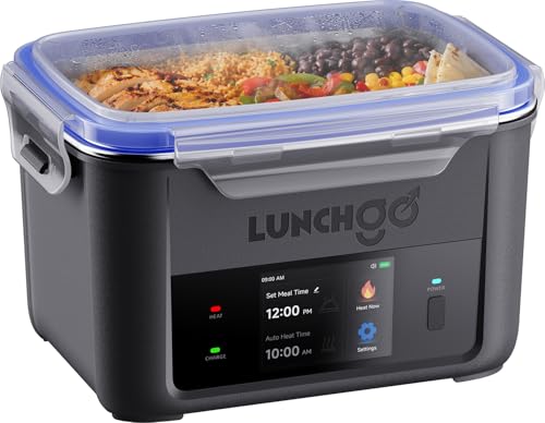 LUNCHGO®-G1 Cordless Electric Heated Lunch Box, 5-Cup, Scheduled Heating