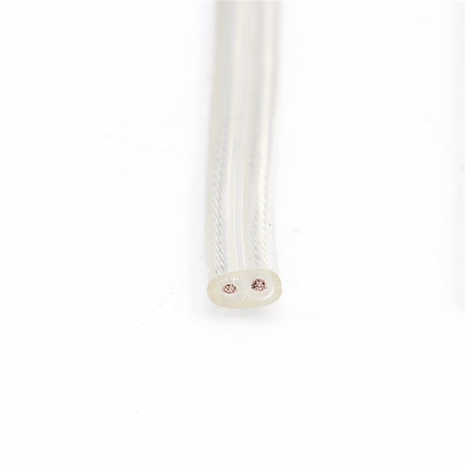 Cavo Elettrico,Cavi Elettrici Cavo Elettrico Trasparente PVC Clear Round Cable 2 Core 3 Core 0,75mm2 Cavi di Alimentazione per Cavo Luminoso(2 Core Flat,20m)