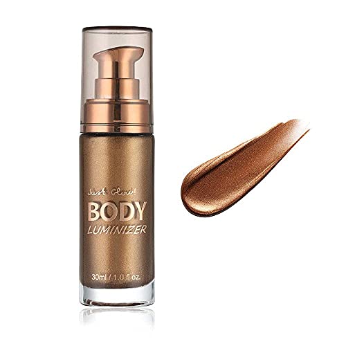 PHOERA Body Makeup Luminizer, Shimmer Body Oil,Waterproof Moisturizing and Glow For Face & Body,Radiance All In One Makeup, Face Body Glow Illuminator,Body Highlighter 30ml (103 Glistening Bronze)