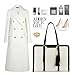 LOVEVOOK 15.6-inch Canvas Laptop Tote with Clutch for Women - Lightweight, Large Capacity for Work, Travel, School