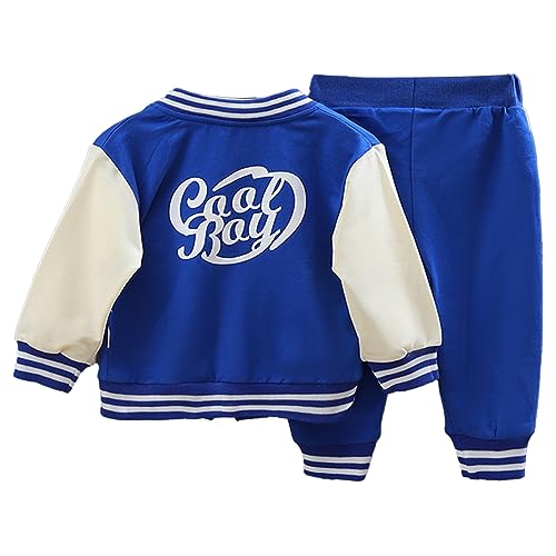 Toddler Kids Fashion Letterman Jacket Coat 3pcs Clothes Set Baseball Jacket Outwear Outfits for Boys Girls2
