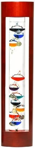 G.W. Schleidt YG625 Galileo Thermometer Cherry Stand 18-Inch Multicolored
