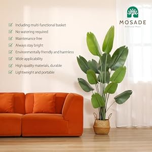 Mosade6ftartificialbirdofparadiseplanttallfaketropicalpalmtreewithwovenseagrassbasketrealisticfauxtree13detachabletrunkssilkplantsformodernhomedecorindooroffice2pack Urban Country Home Decor Mosade 6ft artificial bird of paradise planttall fake tropical palm tree with woven seagrass basket realistic faux tree13 detachable trunks silk plants for modern home decor indoor office2pack urban country home decor