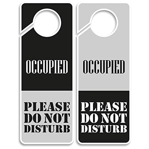 CLEVER SIGNS Do Not Disturb Sign - Occupied, 2 Pack, Door Hanger, Double Sided, Ideal for Using in Any Places Like Bathroom, Home Office, Conference Room, Shared Apartment, Restroom etc Cover