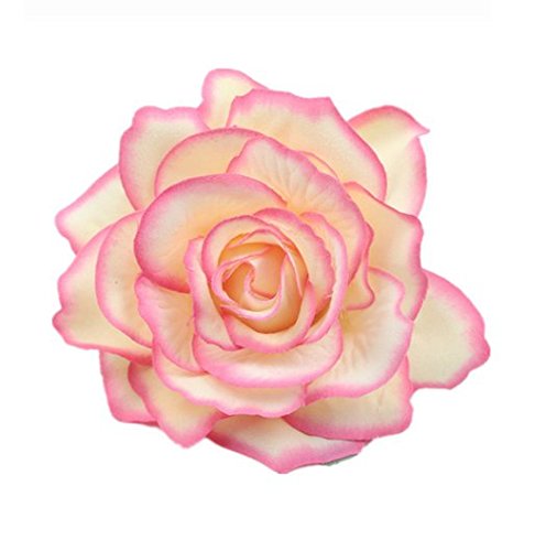 WOIWO Hair Clip, 6 piezas broches florales para cabello, accesorio de flores rojas de tela, diámetro 11 cm, ideal para bodas, fiestas y uso diario miniatura 5